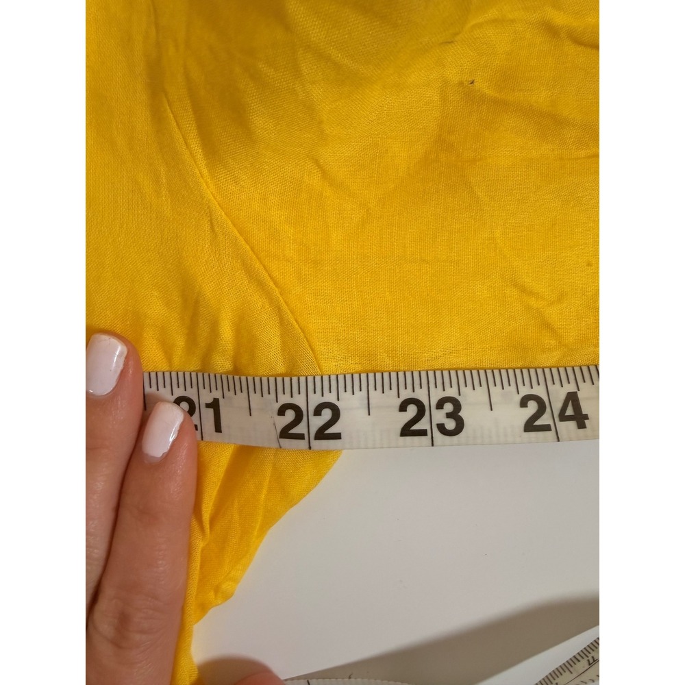 Unbranded Shirt Dress Women L Yellow Excellent Oversized Maxi Long Sleeve Boho - Picture 8 of 11
